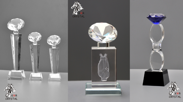 KYR Crystal Pvt Ltd manufacturer of Corporate Crystal Diamond Trophy for all events
