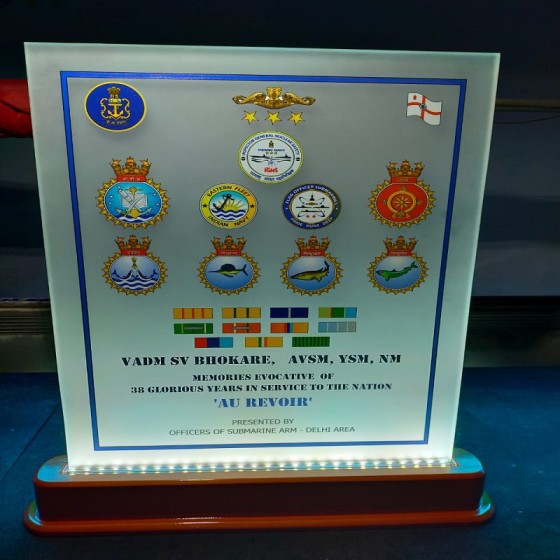 Indian Navy Crystal Souvenirs
