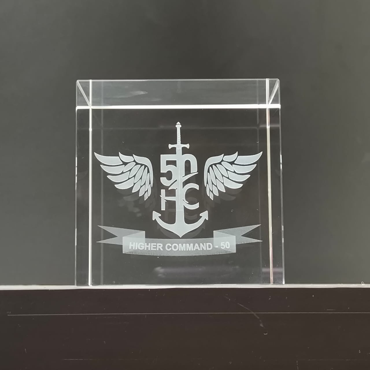 Army 3D Crystal Trophy