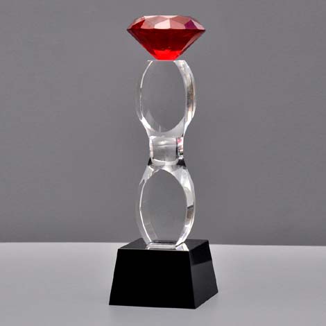 Red Diamond Crystal Trophy