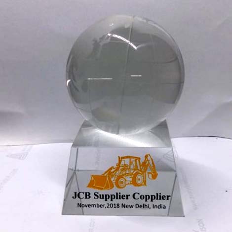 Corporate Crystal Globe Trophies