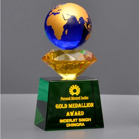Custom Globe Glass Awards
