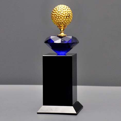 Color Diamond Crystal Trophy