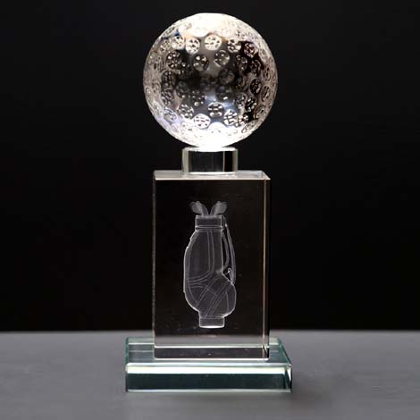 Crystal Golf Ball Trophies