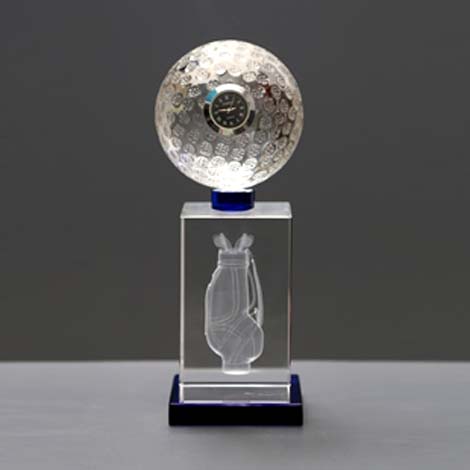 Crystal Golf Ball Trophy