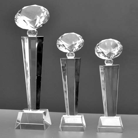 Golf Tower Crystal Trophy